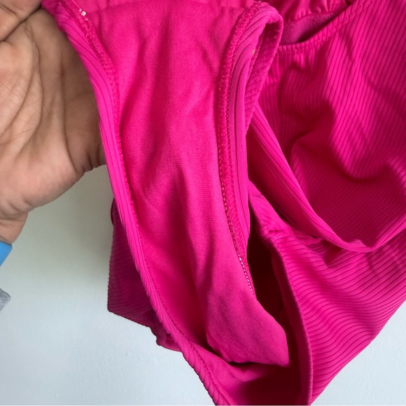 Catalina Magenta Ribbed Texture One Piece Swimsuit Large 12/14 Pink - Picture 6 of 7